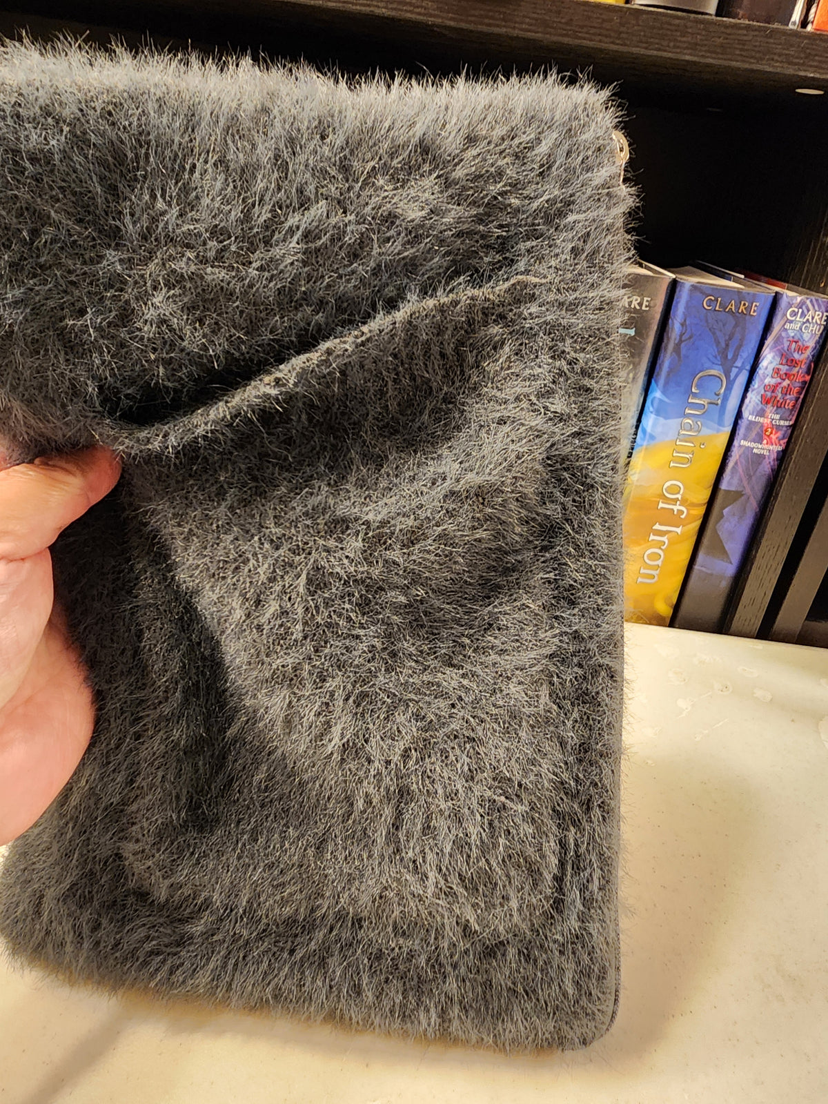 Blue Fuzzy Sleeve