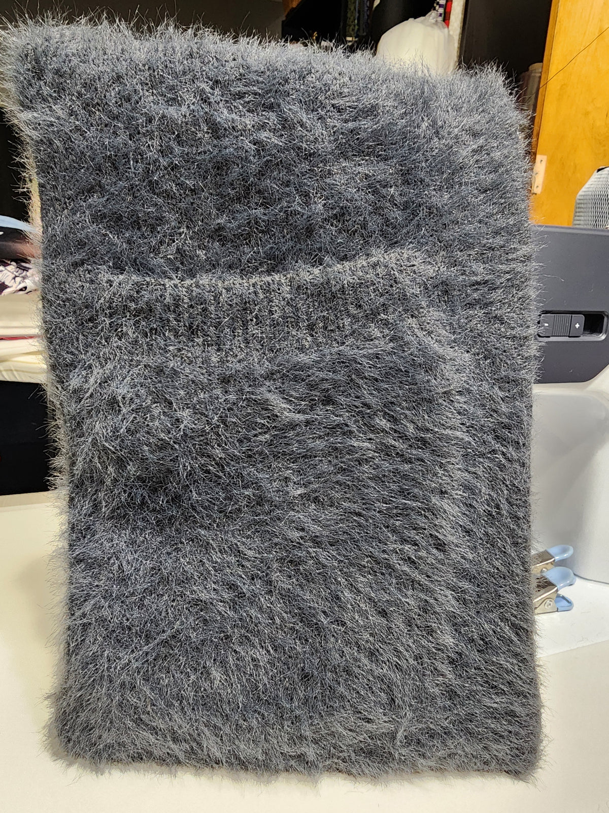 Blue Fuzzy Sleeve